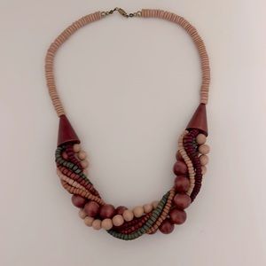 Vintage Wooden Bead Necklace